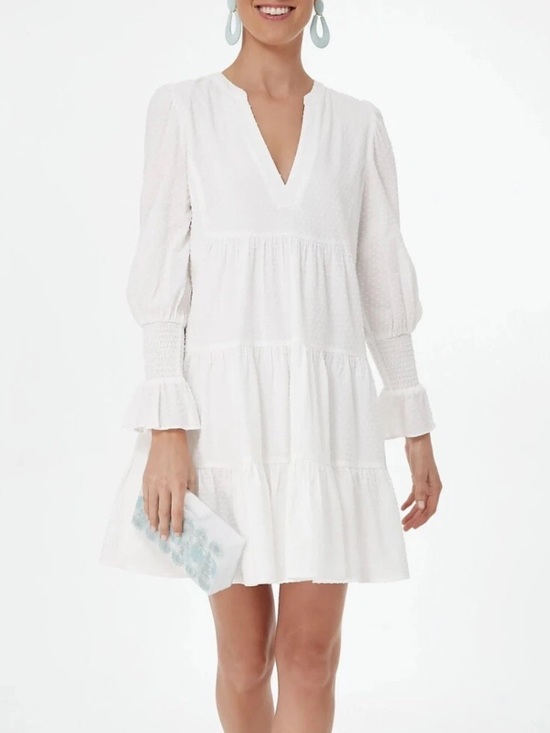 Tuckernuck Dresses & Skirts - Tuckernuck Pomander Place Women’s White Swiss Dot Kenzo Dress